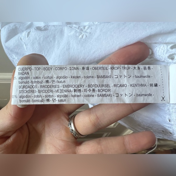 Zara | Trafaluc Collection Eyelet Crop Top - Picture 5 of 5